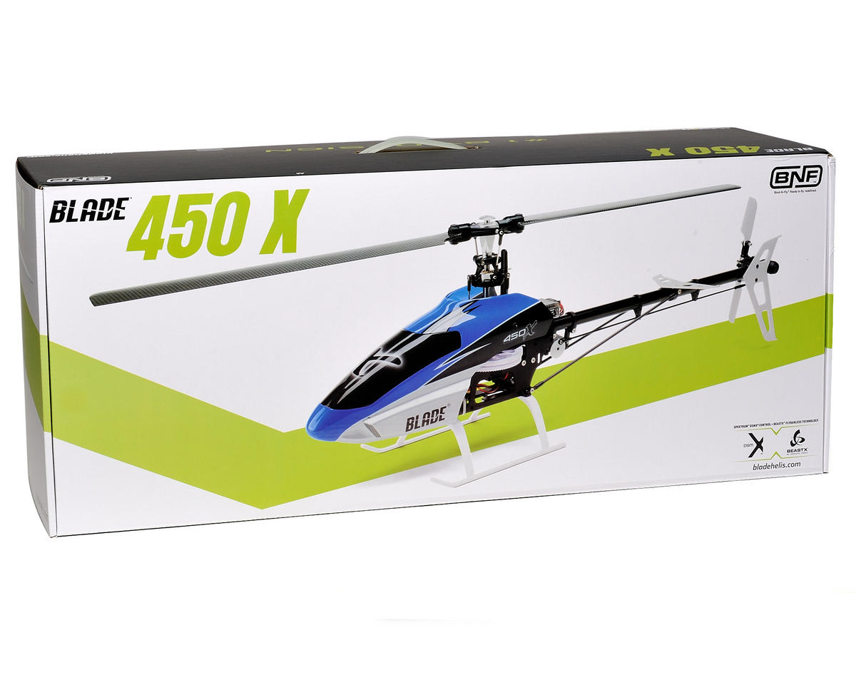 Blade 450 X Bind-N-Fly Flybarless Electric Collective Pitch Helicopter ...