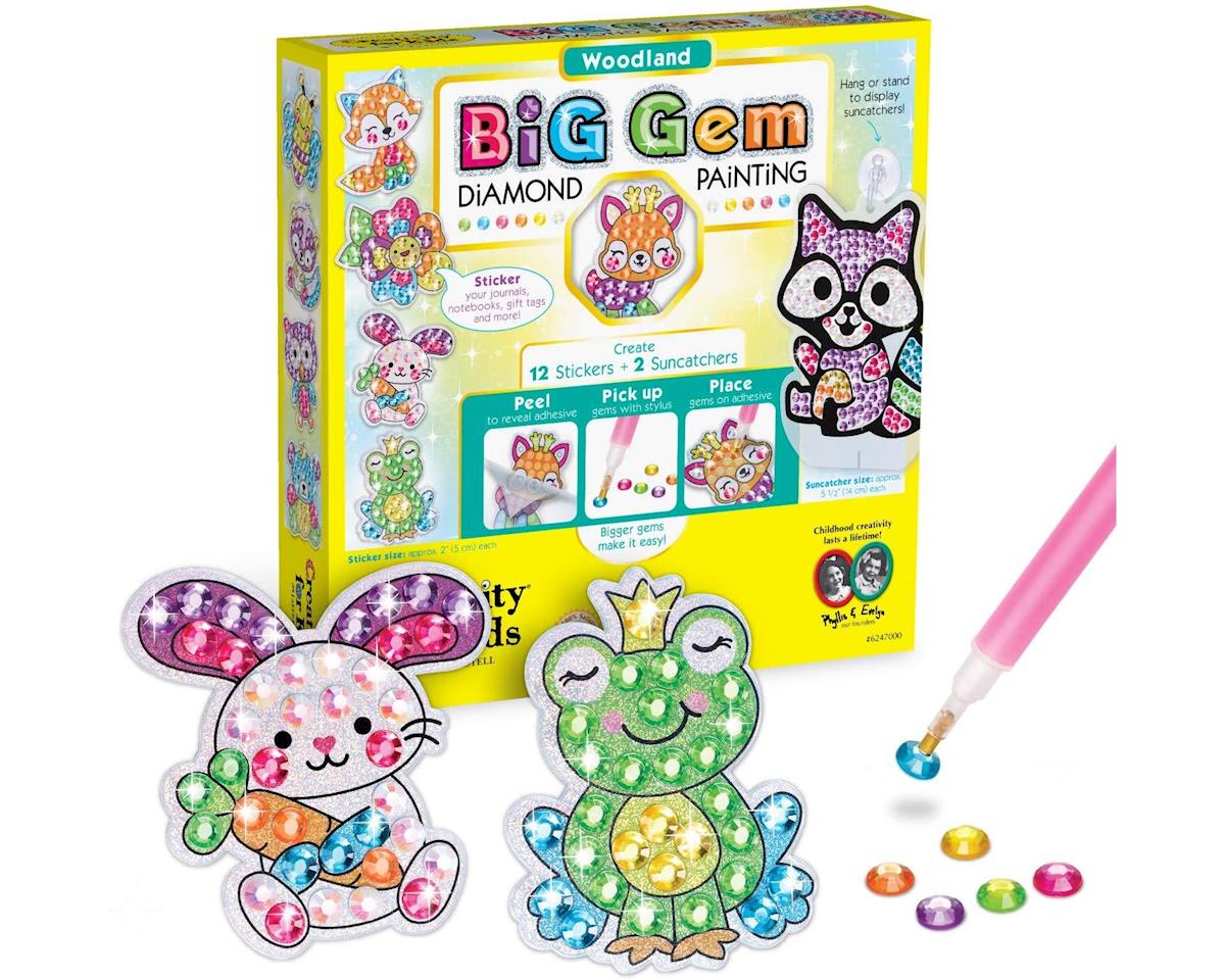 Big Gem Diamond Painting Craft Kit for Kids, Stickers and Suncatchers  (Outer Space)