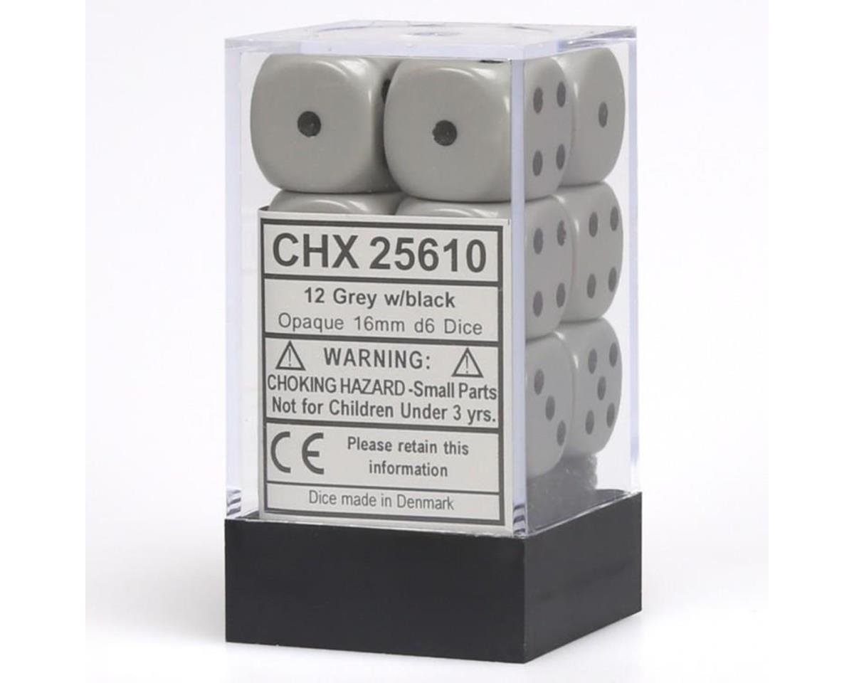 Chessex / Pacific Games 12 16Mm Dice Set Dk Gray/Black [CHX25610 ...