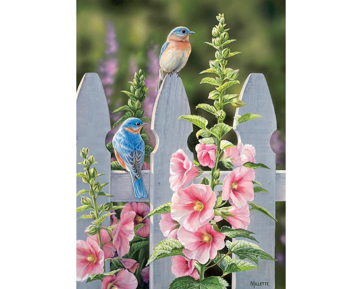 Cobble Hill Puzzles 1000Puz Bluebirds And Hollyhocks [COH80009] - HobbyTown