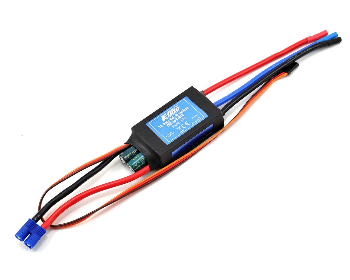 E-flite 70 Amp Helicopter Brushless ESC [EFLA370H] | Helicopters ...