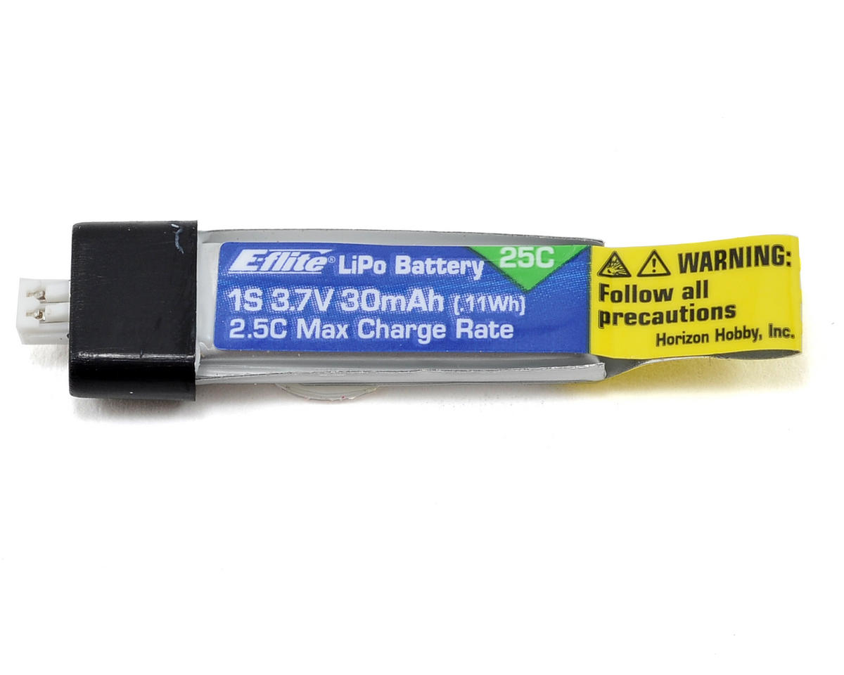 E-flite 1S LiPo Battery Pack 25C (3.7V/30mAh) (Mini Vapor ...