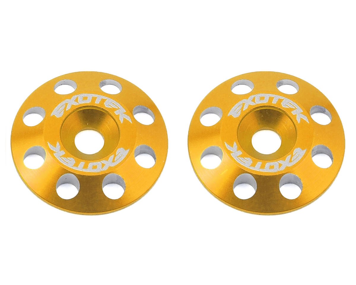 Exotek Flite V2 16mm Aluminum Wing Buttons (2) (Gold) EXO1678GLD
