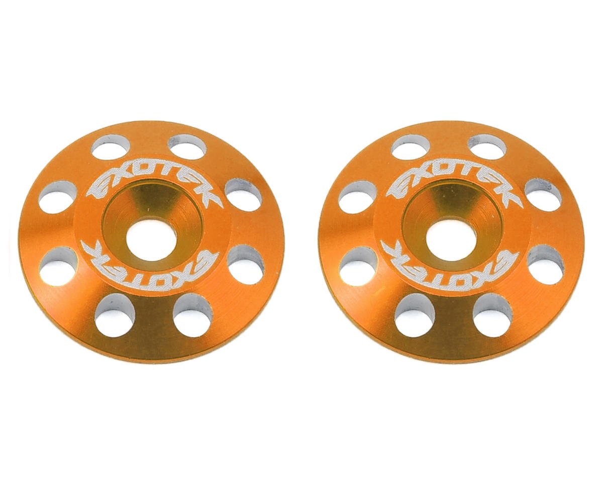 Exotek Flite V2 16mm Aluminum Wing Buttons (2) (Orange) EXO1678ORG