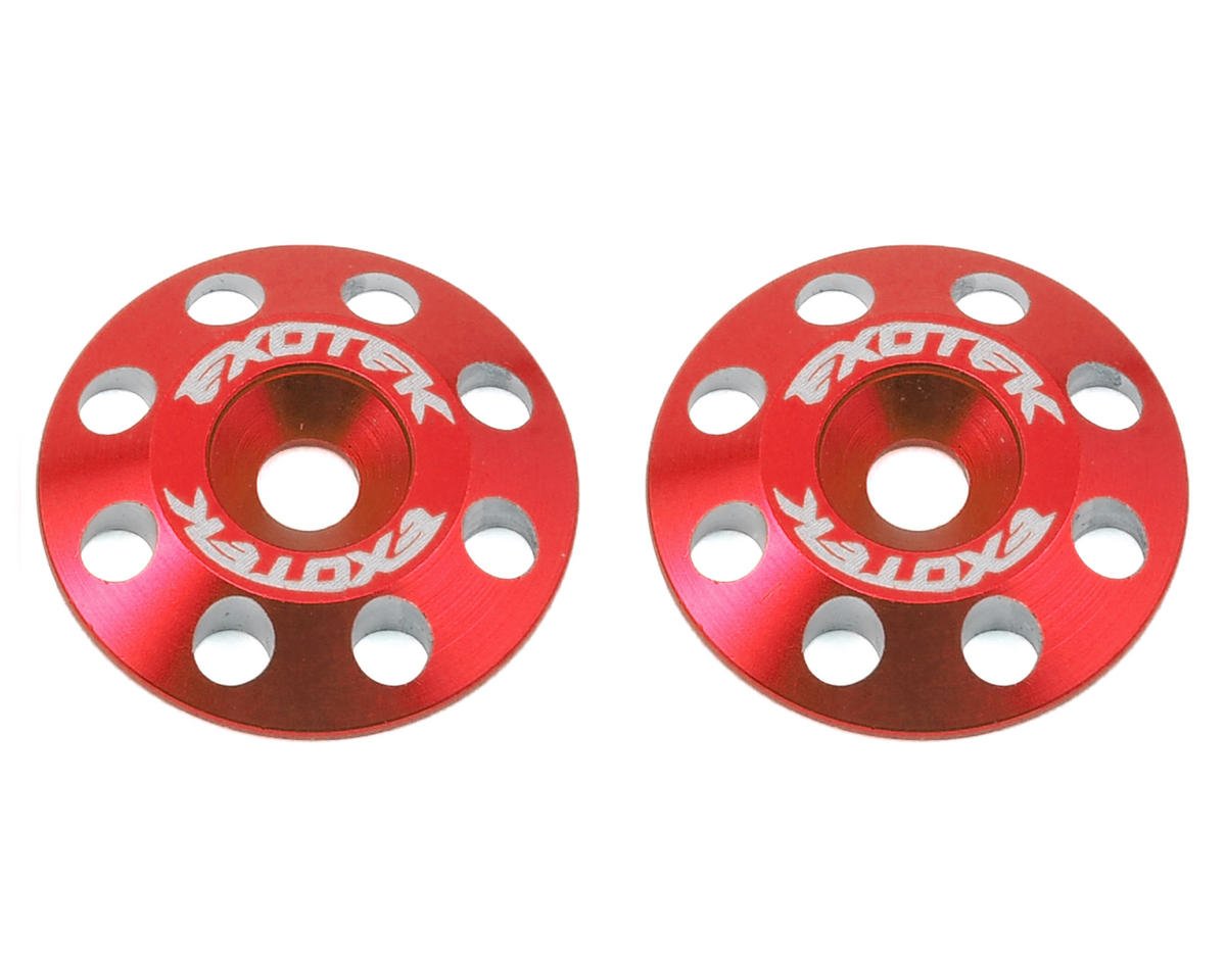 Exotek Flite V2 16mm Aluminum Wing Buttons (2) (Red) EXO1678RED