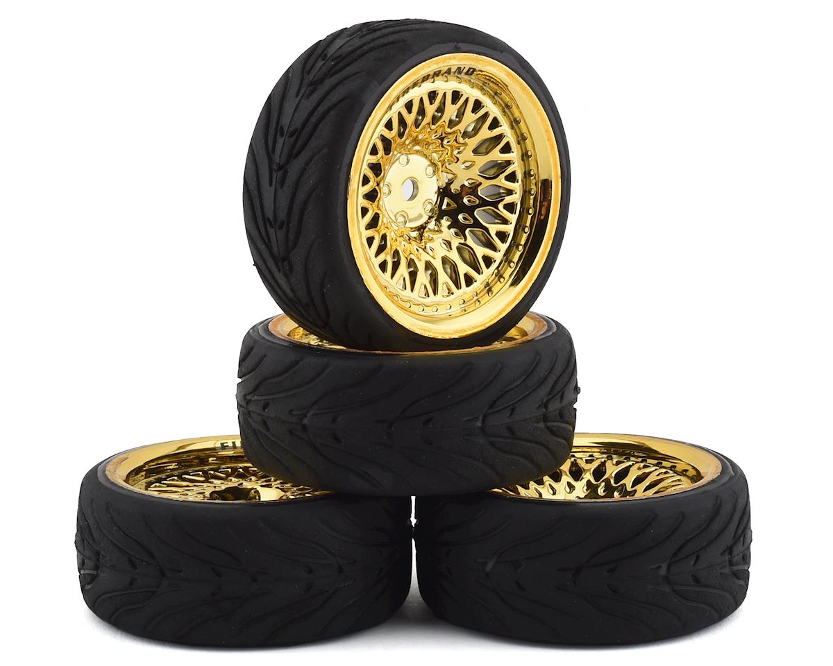 Firebrand RC Crownjewel RT39 Pre-Mounted On-Road Tires (4) (Gold) FBR1WHECRN893