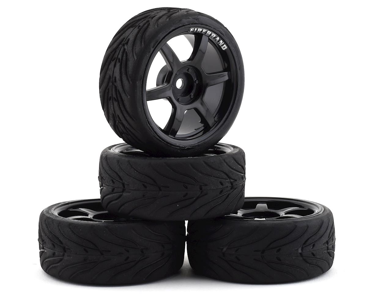 Firebrand RC Scorch RT3 Pre-Mounted On-Road Tires (4) (Black) FBR1WHESCO078