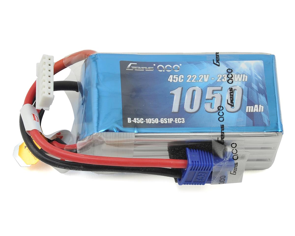 Gens ace 6S 22.2V 1050mAh 45C Lipo