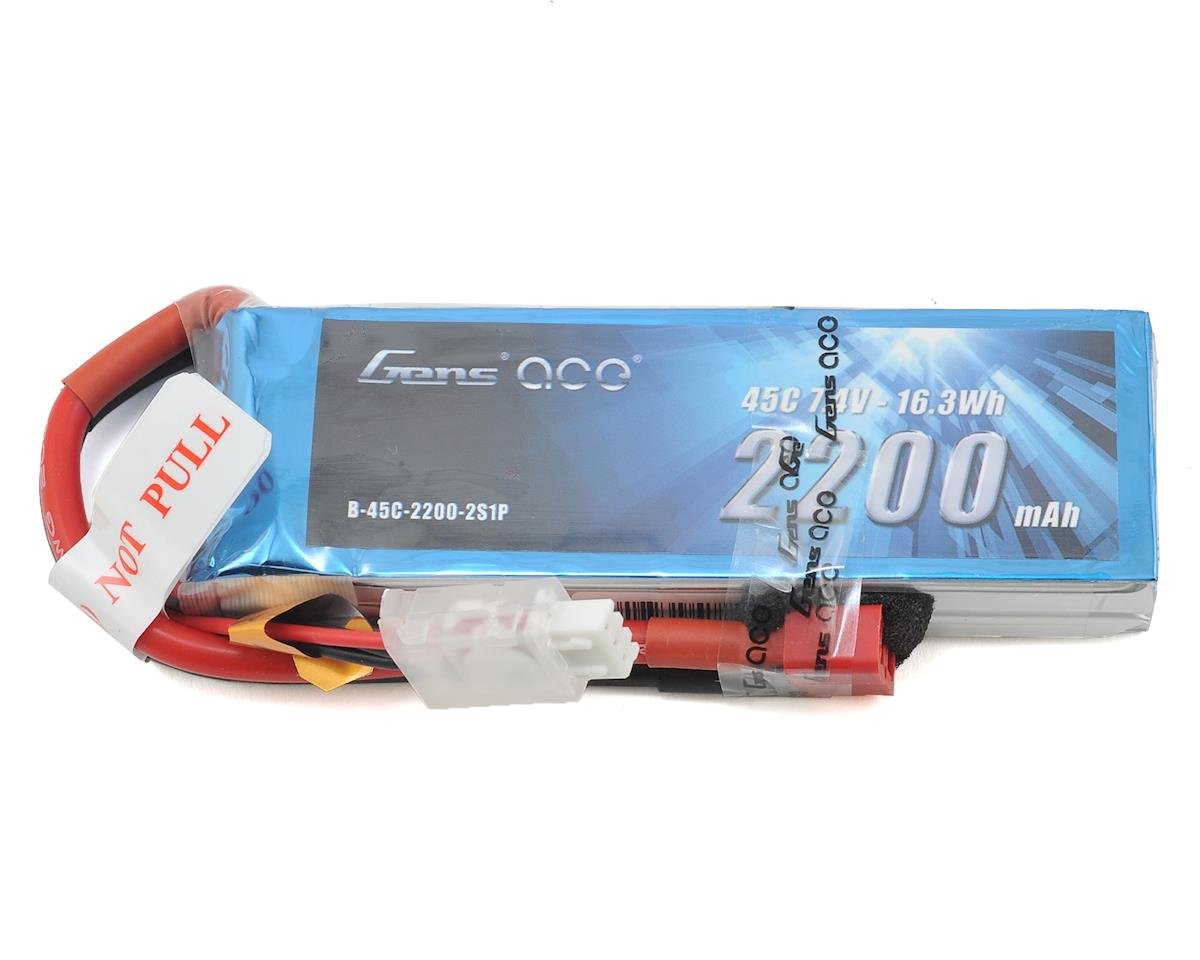Gens Ace 2s LiPo Receiver Battery 45C (7.4V/2200mAh) GEA22002S45D