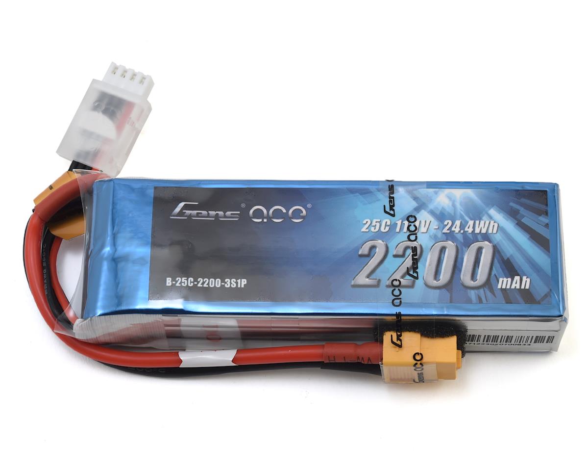 Gens Ace 3S LiPo Battery 25C (11.1V/2200mAh) GEA22003S25X6