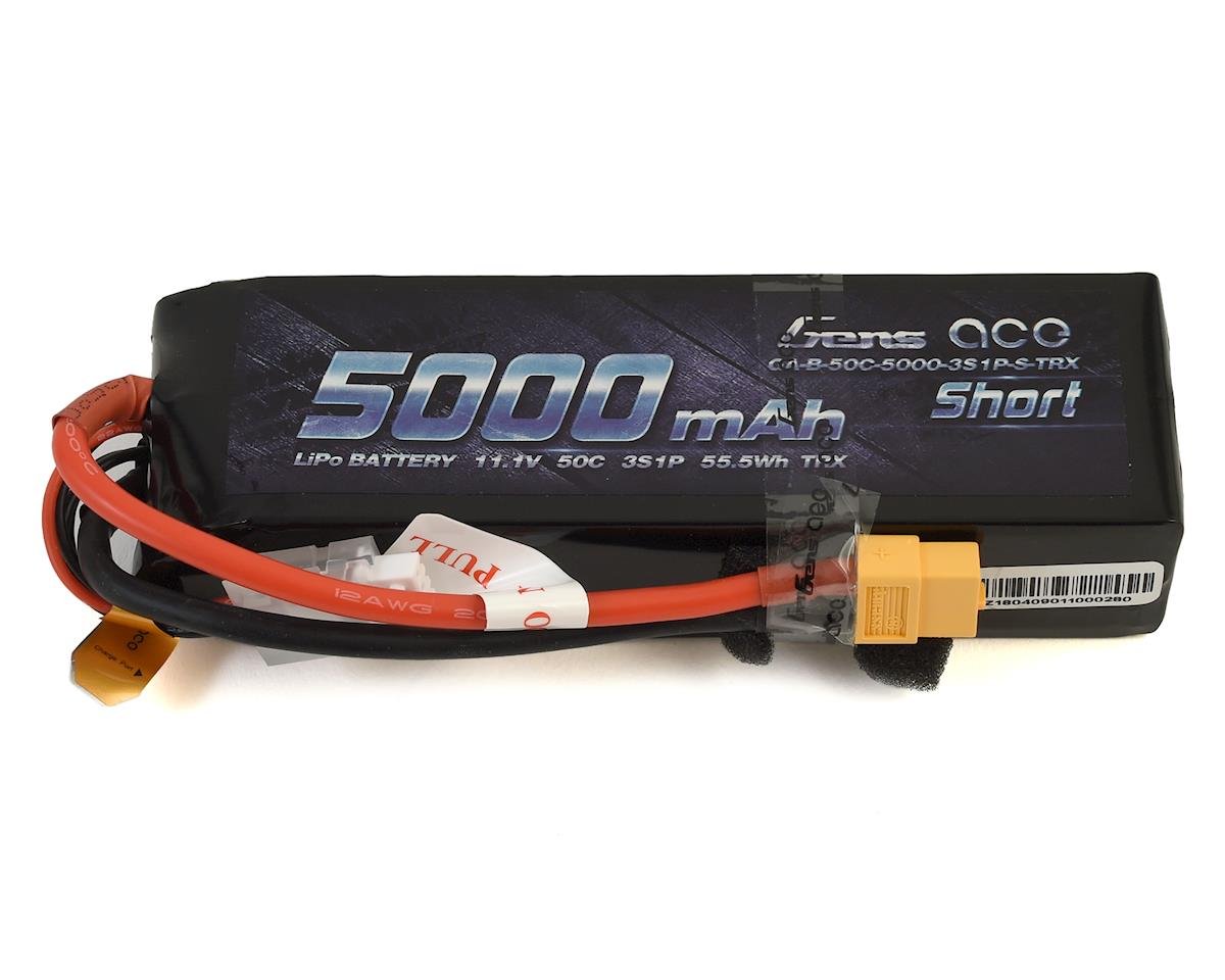 Gens Ace 3S "Short" Soft 50C LiPo Battery Pack w/XT60 Connector (11.1V/5000mAh) GEA50003S50SX