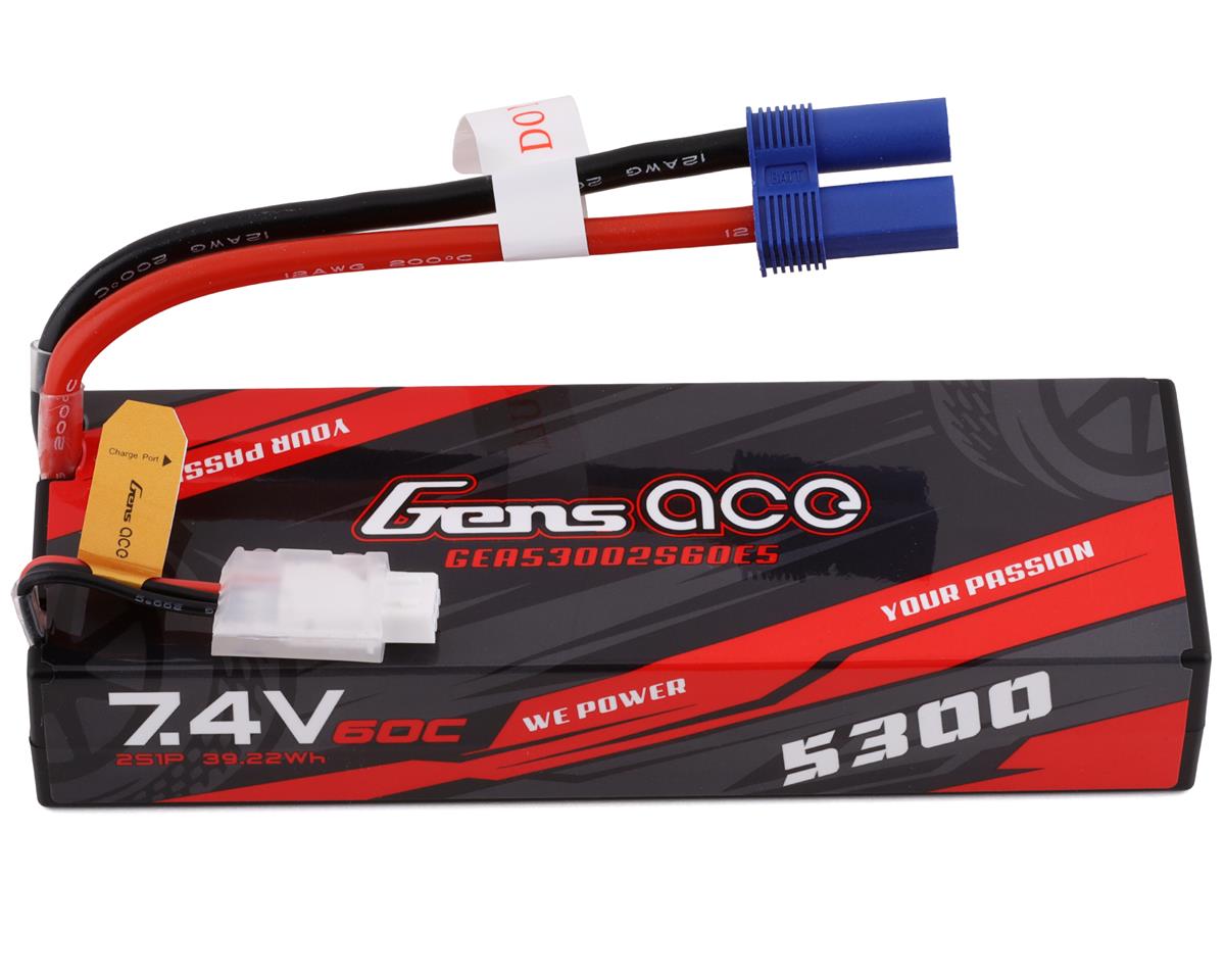 Gens Ace 2s LiPo Battery 60C w/EC5 Connector (7.4V/5300mAh