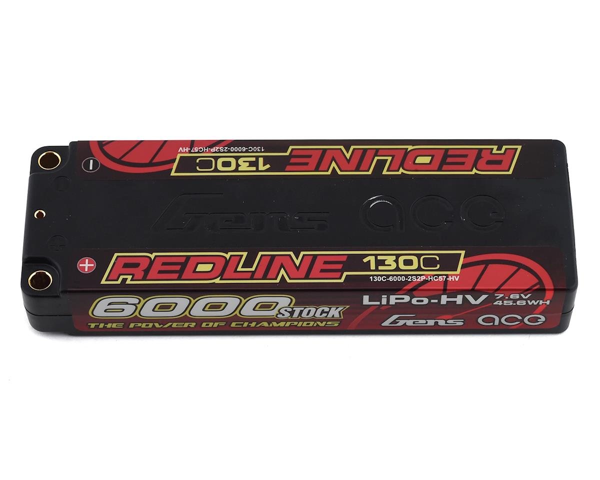 Gens Ace Redline 2S LiHV LiPo Battery 130C w/5mm Bullets (7.4V/6000mAh) GEA60002S13L5