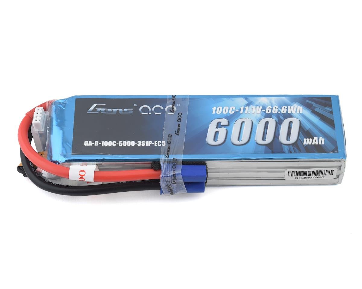 Gens Ace 3S Soft Case 100C LiPo Battery (11.1V/6000mAh) GEA60003S10E5