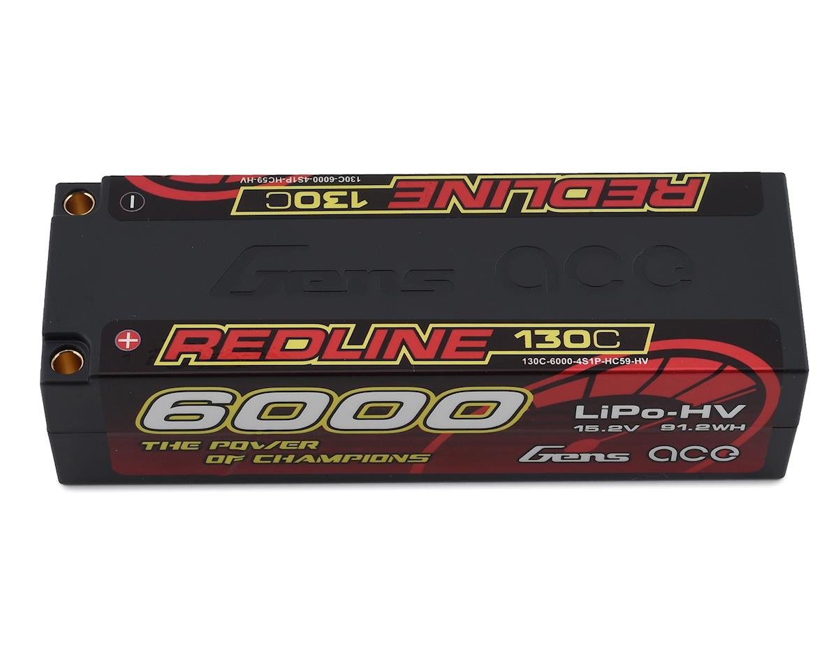 Gens Ace Redline 4S LiHV LiPo Battery 130C w/5mm Bullets (15.2V/6000mAh) GEA60004S13D5