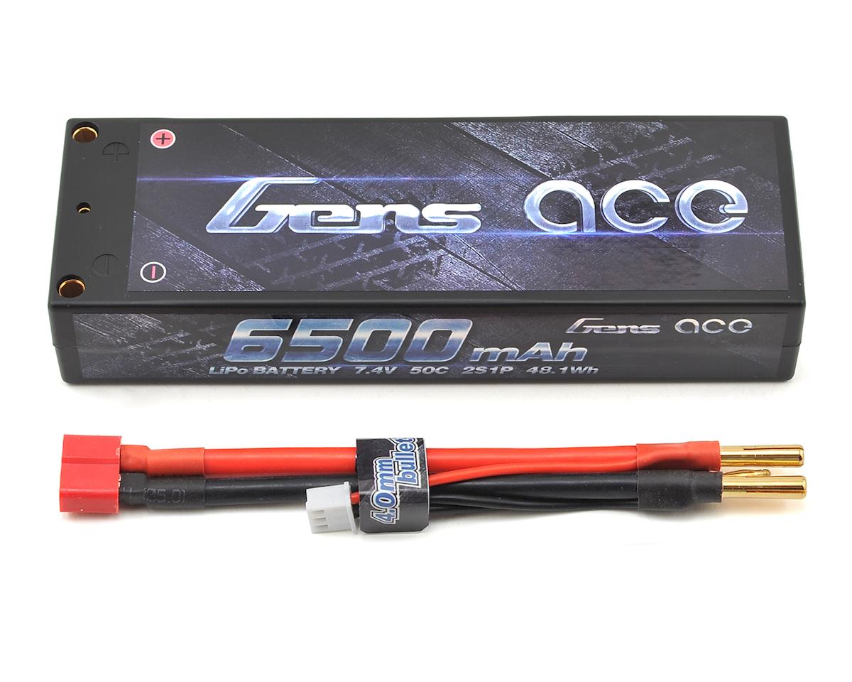 Gens Ace 2S LiPo Battery Pack 50C W/4mm Bullets (7.4V/6500mAh ...