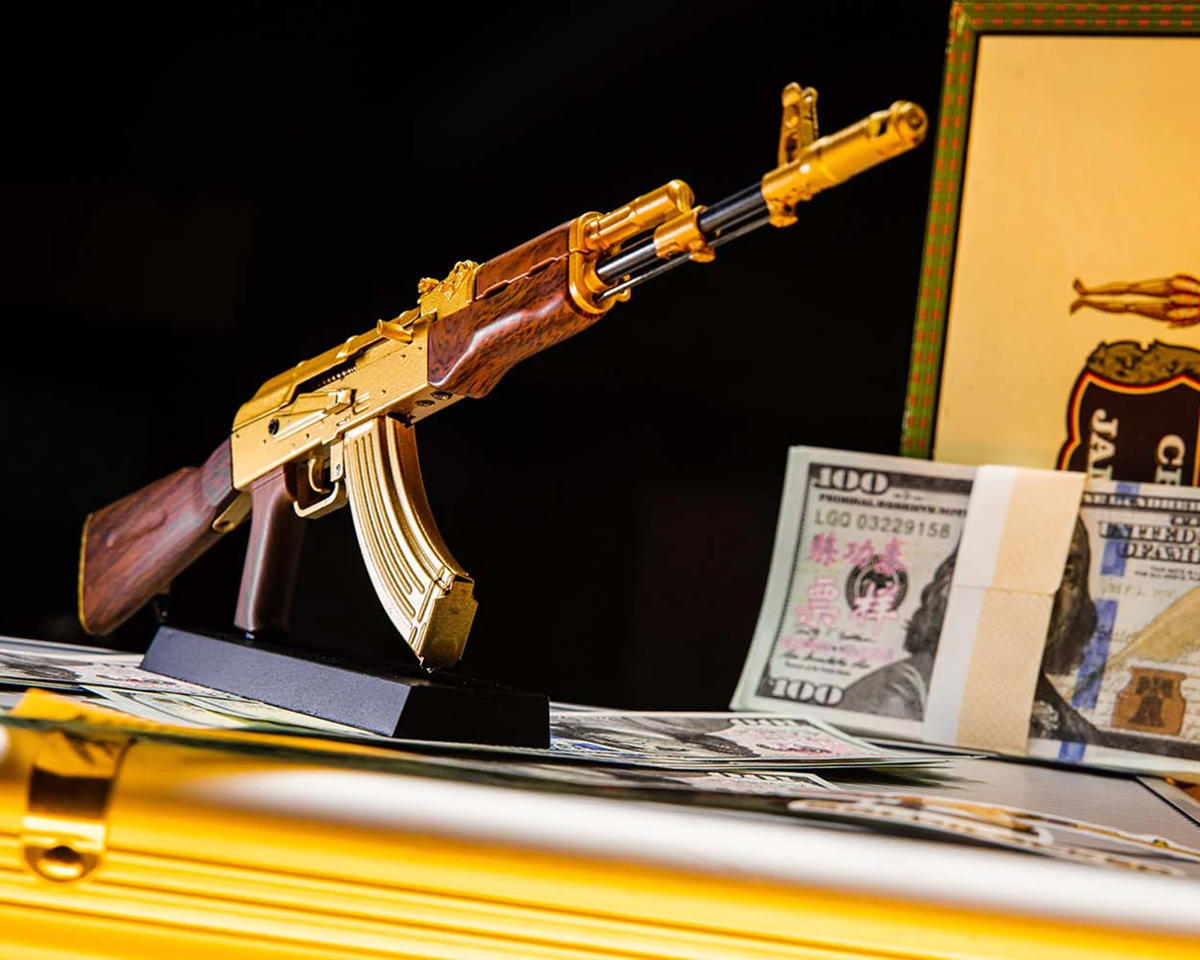 GoatGuns Miniature 1/3 Scale Die-Cast AK47 Model Kit (Gold) [GOAAK-GOLD ...