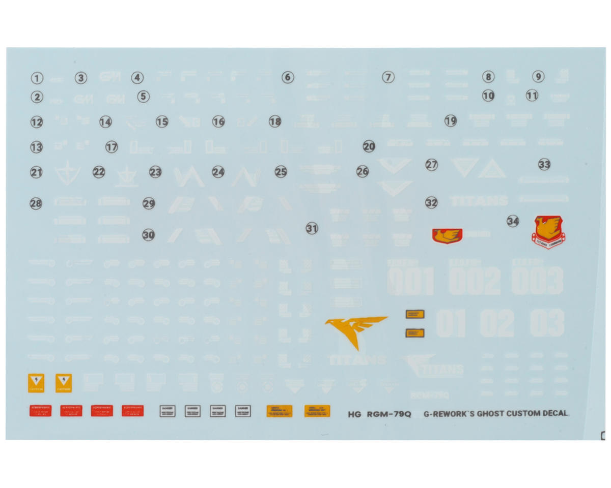 G-Rework HG RGM-79Q GM Quel Gundam Waterslide Decal Sheet [GPTCD