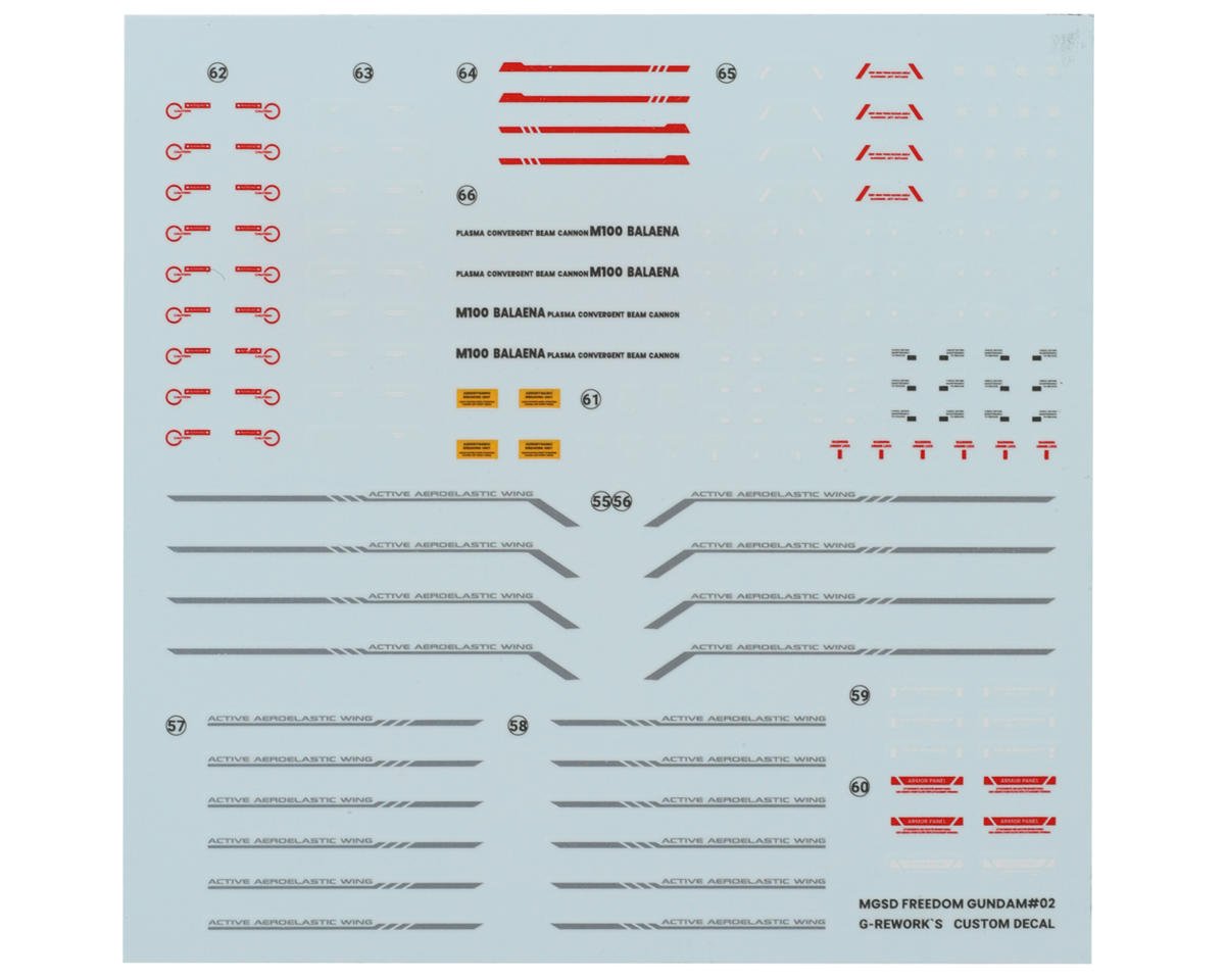 G-REWORK MGSD Freedom Gundam Decal Sheet [GPTCD-MS01] - HobbyTown