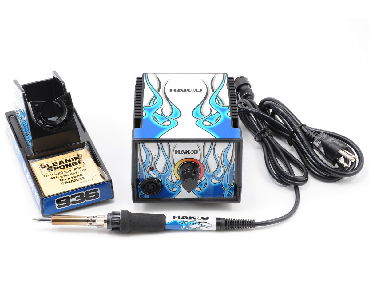 Hakko 936-13/P ESD Safe Adjustable Temperature Soldering Station w/Blue ...