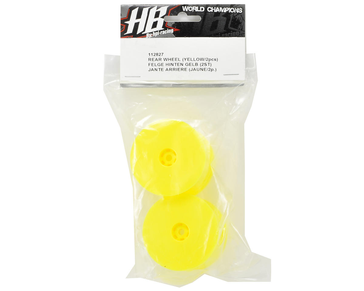 HBS112827 HB Racing 12mm Hex 1//10 Buggy Rear Wheels 2 D216//D413 Yellow