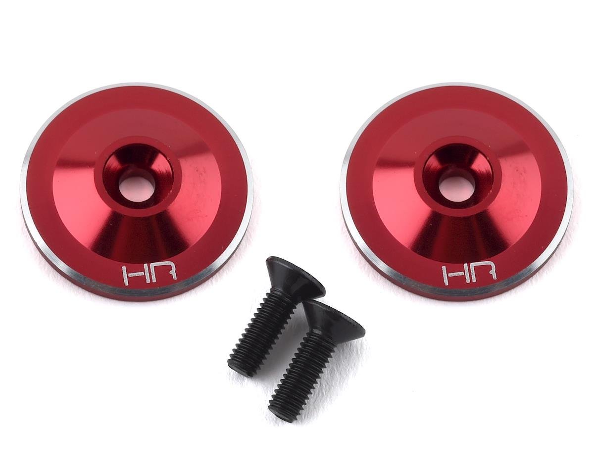 Hot Racing Aluminum Large Wing Buttons (Red) (2) HRAAON40U02