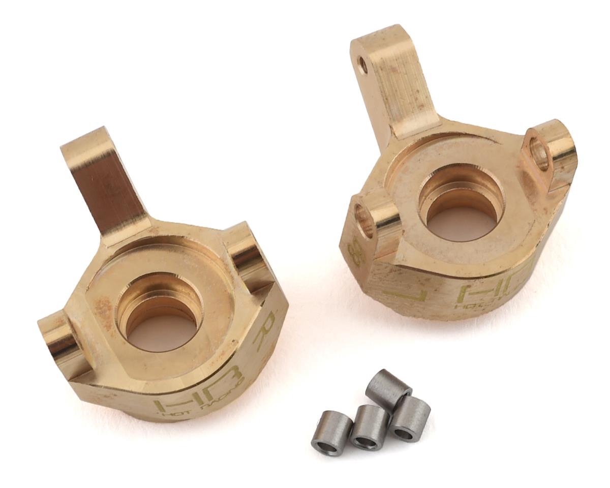 Hot Racing Axial SCX24 Brass Front Steering Knuckle (2) HRASXTF21H