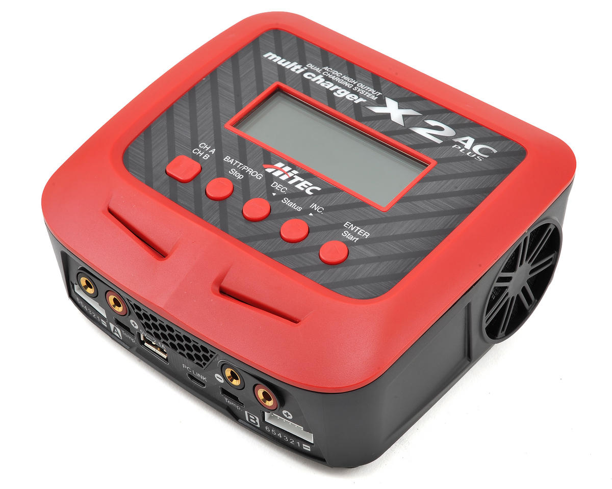 Hitec X2 Ac Plus Dual Port Ac Dc Multi Charger 6s 6a 100w [hrc44232] Cars And Trucks Amain