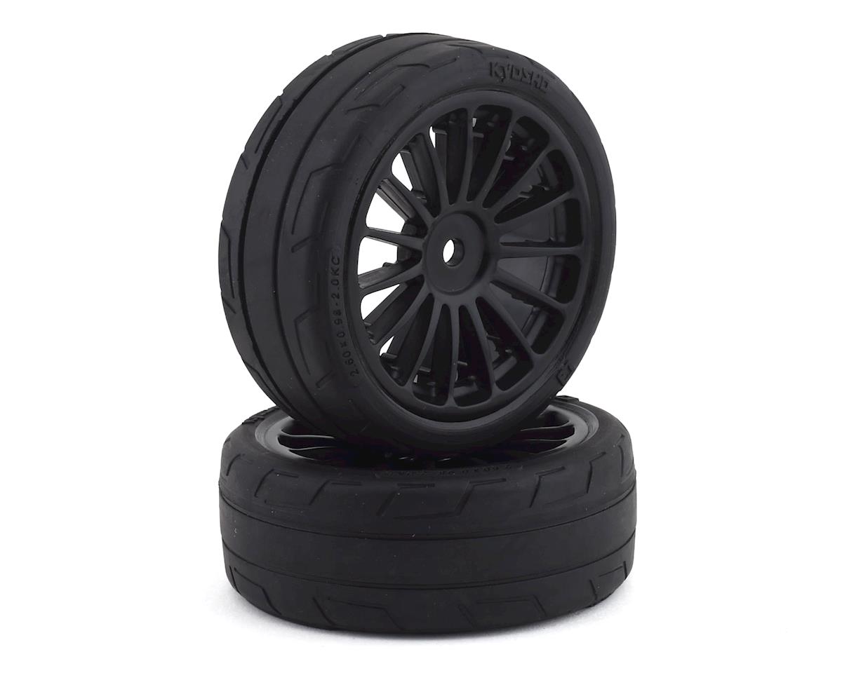 Kyosho Fazer Pre-Mounted Sedan Tires w/15 Spoke Wheels (2) (Black ...