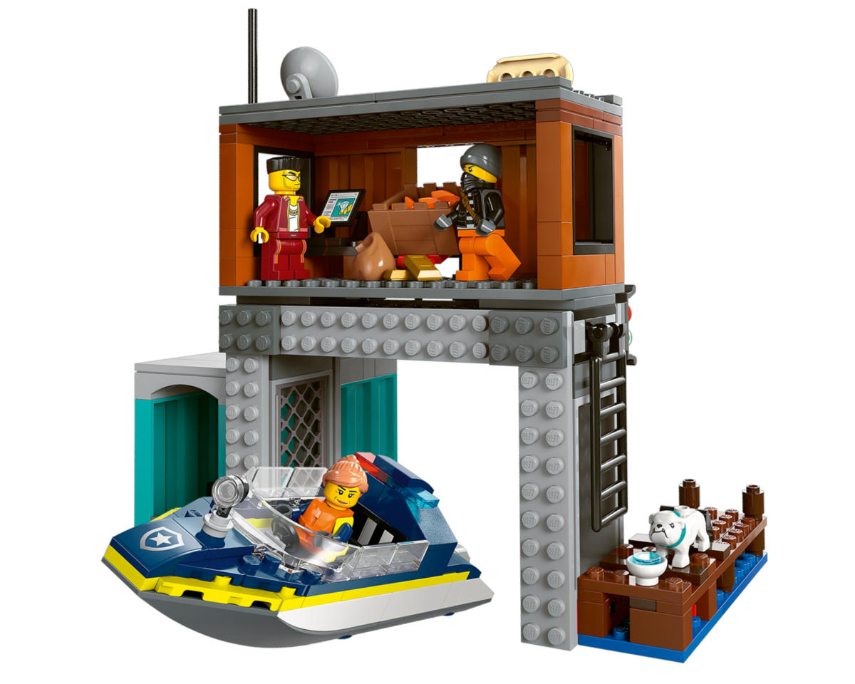 LEGO City Police Speedboat Crook Hideout Set LEG60417 HobbyTown lego-city-police-speedboat-crook-hideout-set-leg60417-hobbytown
