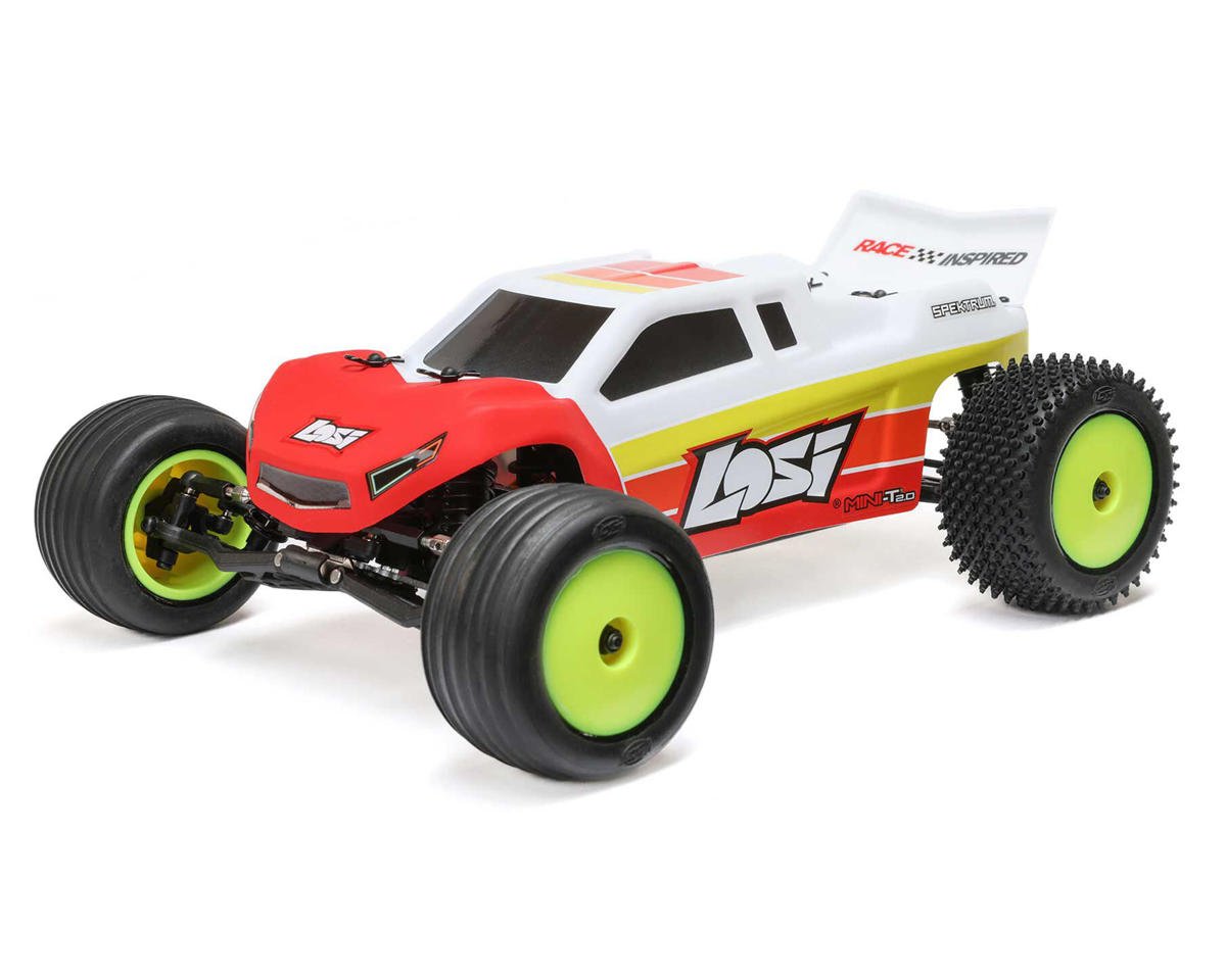 Losi Mini-T 2.0 V2 1/18 RTR 2WD Brushless Stadium Truck (Red) [LOS ...