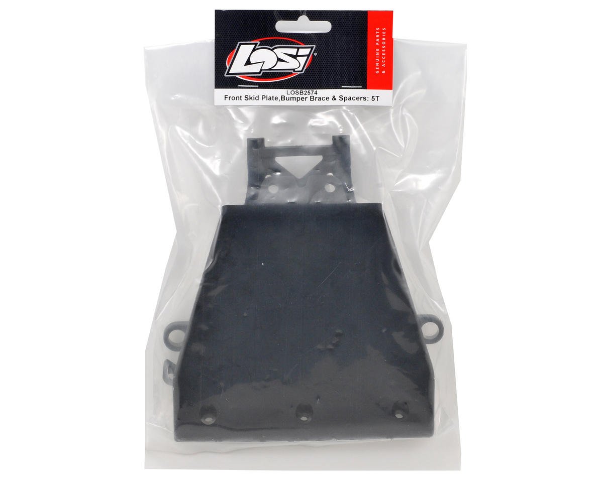 LOSB2574 Losi Front Skid Plate Bumper Brace /& Spacers 5ive T for sale online