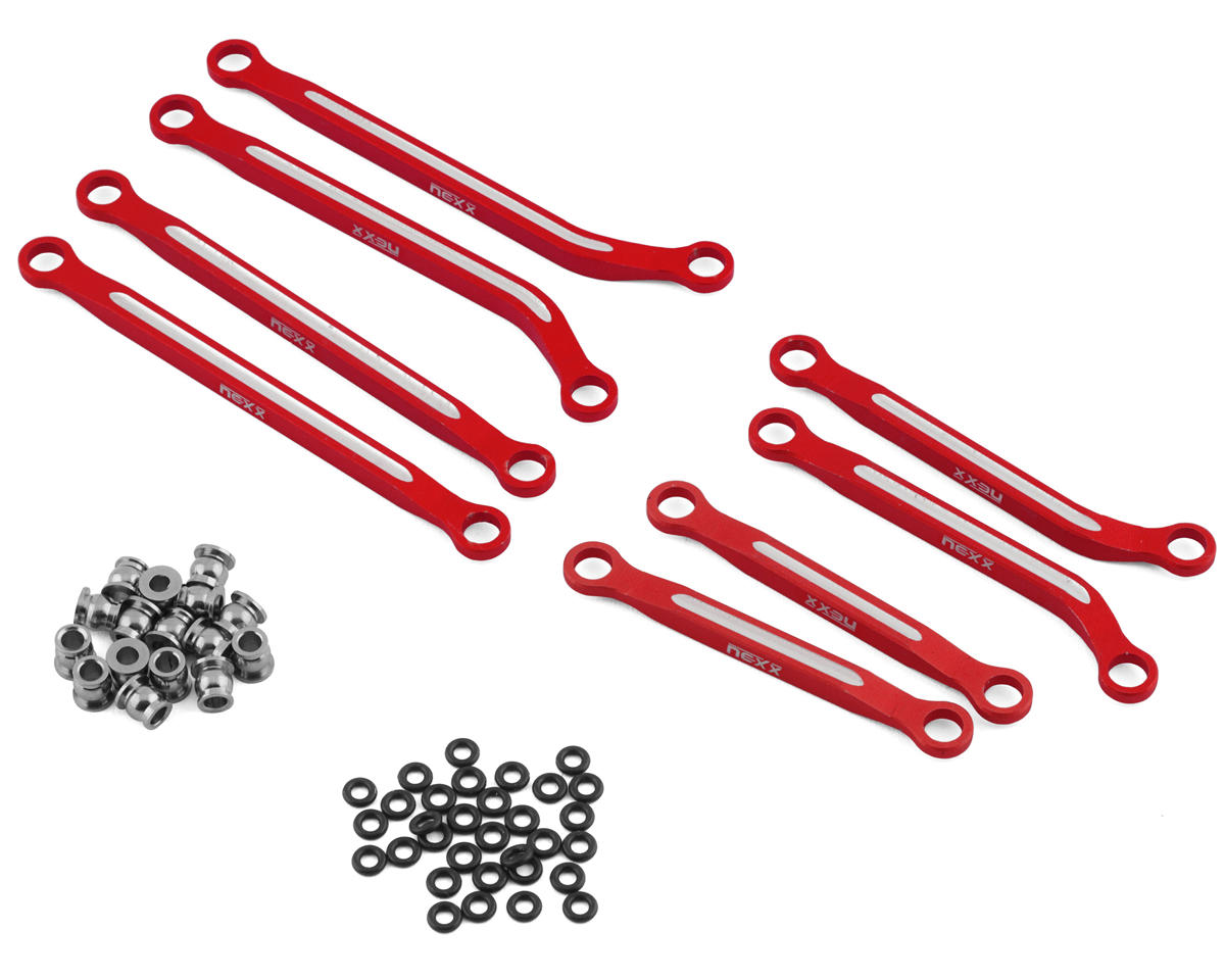 NEXX Racing Aluminum High Clearance Links for Traxxas TRX-4M (Red