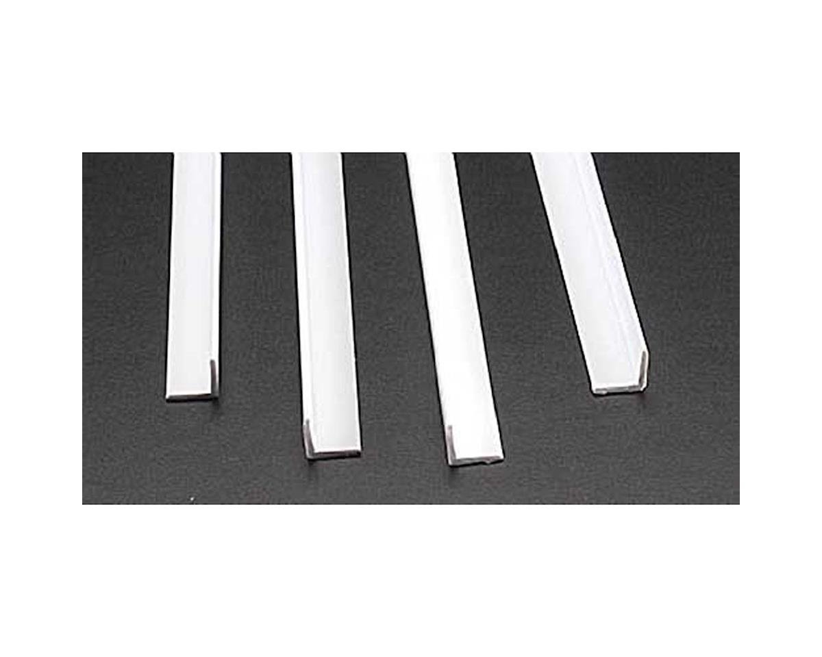 White Plastic 3/8" H&W x .045" T x 24" Long Plastruct 90508 AFS-12Angle 4 