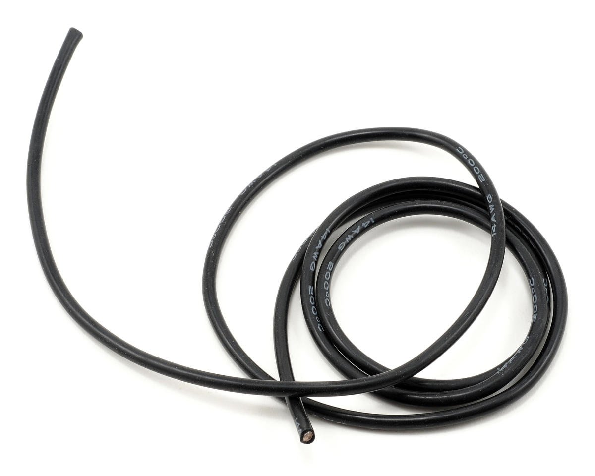 ProTek RC 14awg Black Silicone Hookup Wire (1 Mete PTK-5603