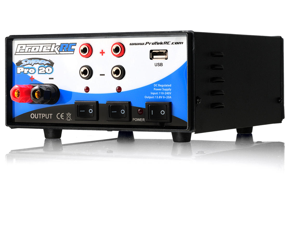 ProTek RC "Super Pro 20" Three Output World Edition Power Supply w/USB