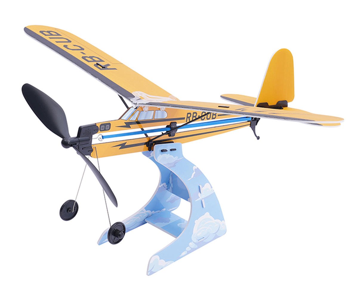 PlaySTEM Airplane Science Rubber Band Powered J-3 Cub [PYSXP04202C ...