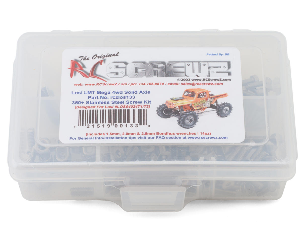 RC Screwz Losi LMT Mega 4WD Solid Axle Monster Truck Stainless