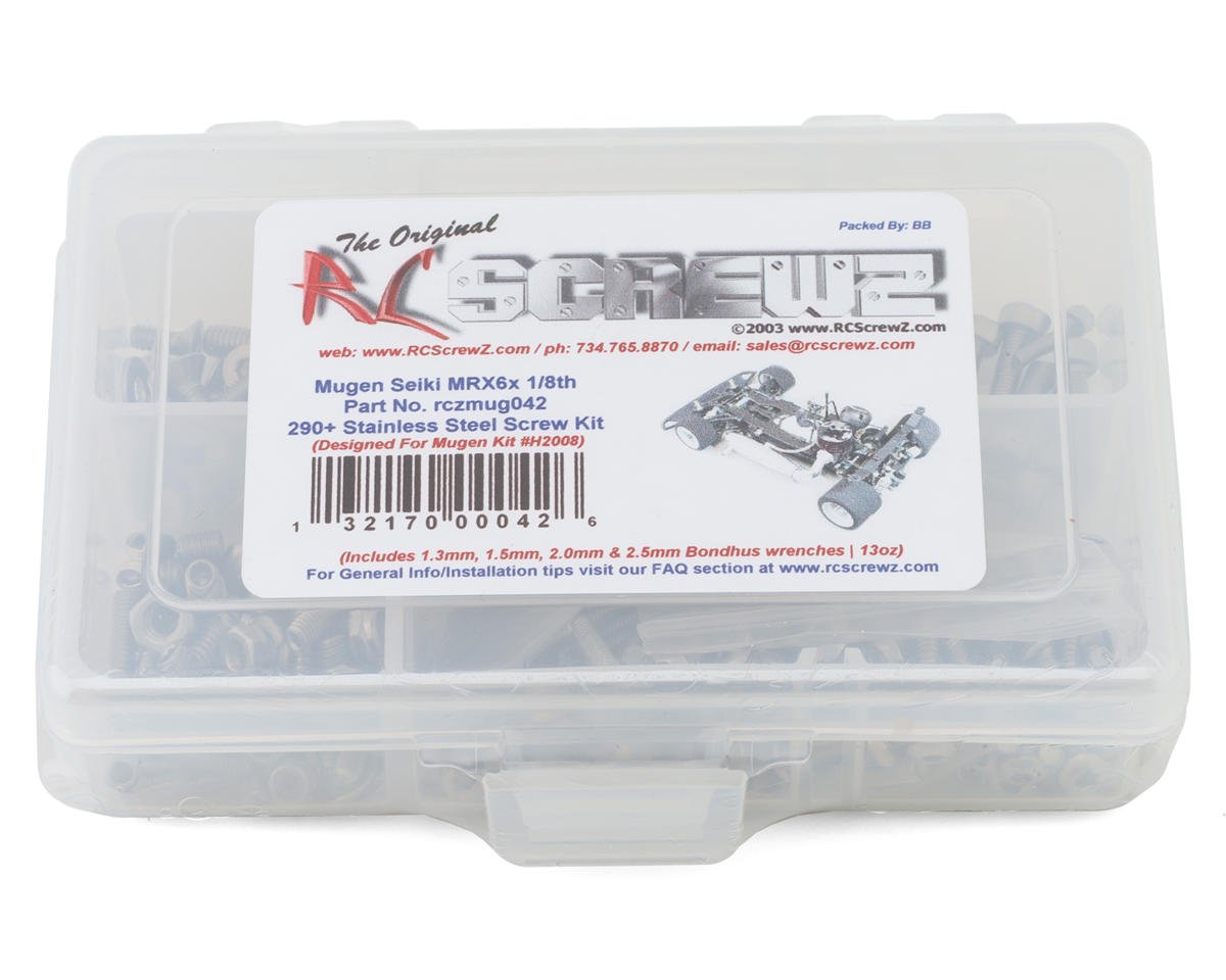 RC Screwz Mugen MRX6X Stainless Steel Screw Kit [RCZMUG042]