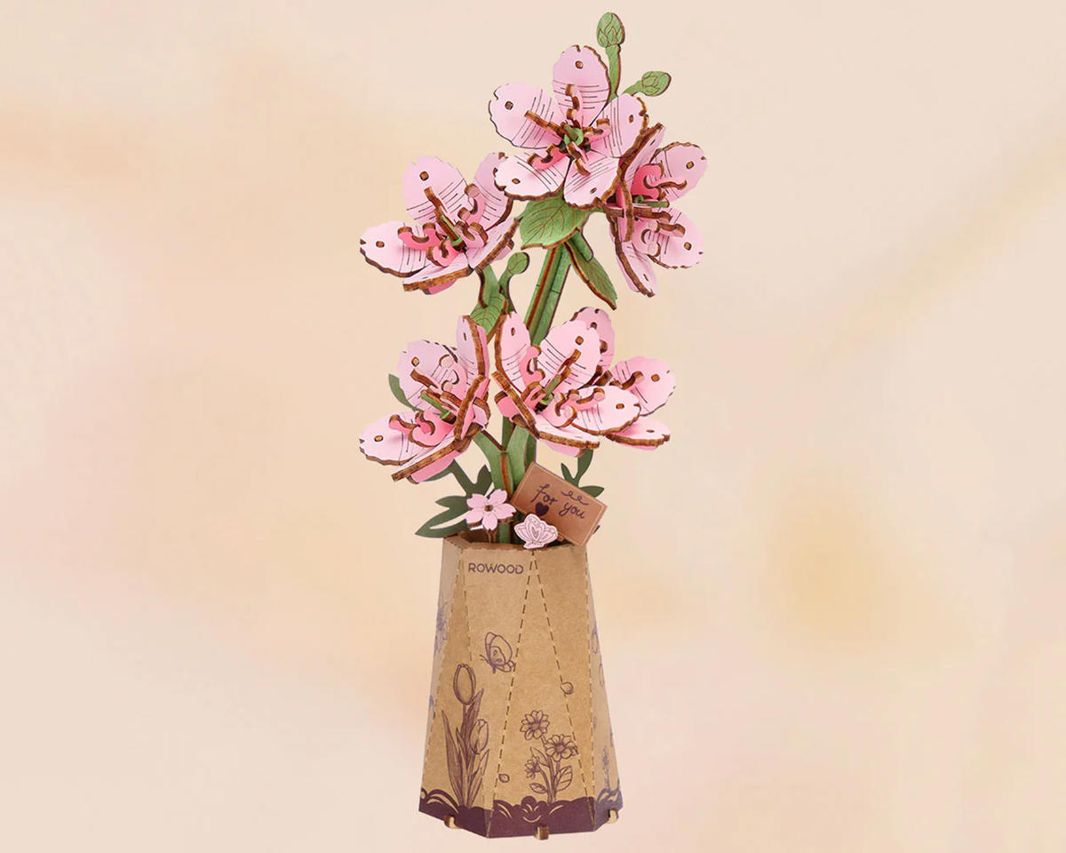Robotime Sakura Flower DIY Miniature 3D Wooden Model Kit [ROETW101