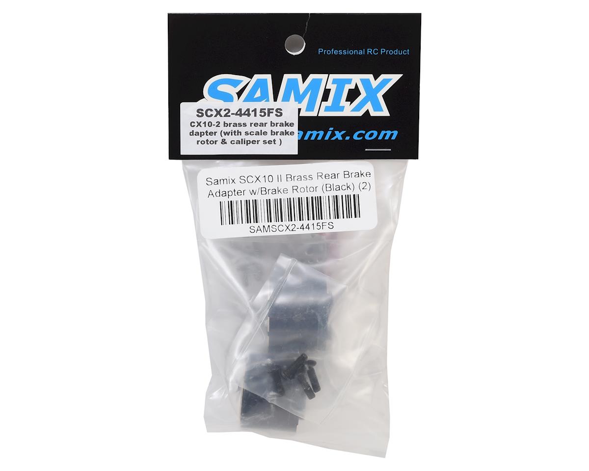 Samix SCX10 II Brass Heavy Duty Steering Knuckle w//Brake Rotor Black 2