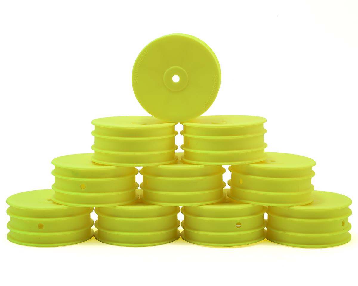 Schumacher 12mm 1/10 4WD Buggy Front Hex Wheels (Yellow) (10