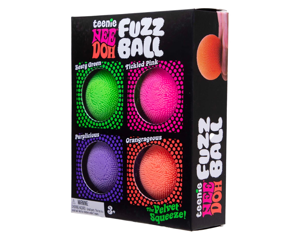 Schylling Teenie NeeDoh® Fuzz Ball Four-Pack Sensory Toy