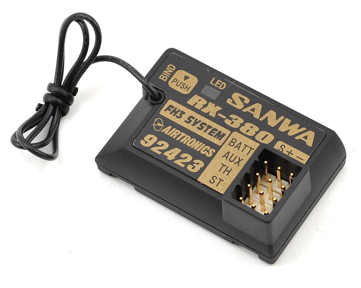 Sanwa/Airtronics RX-380 2.4Ghz FHSS-3 3-Channel Receiver (M12/MT4) SNW107A41077A