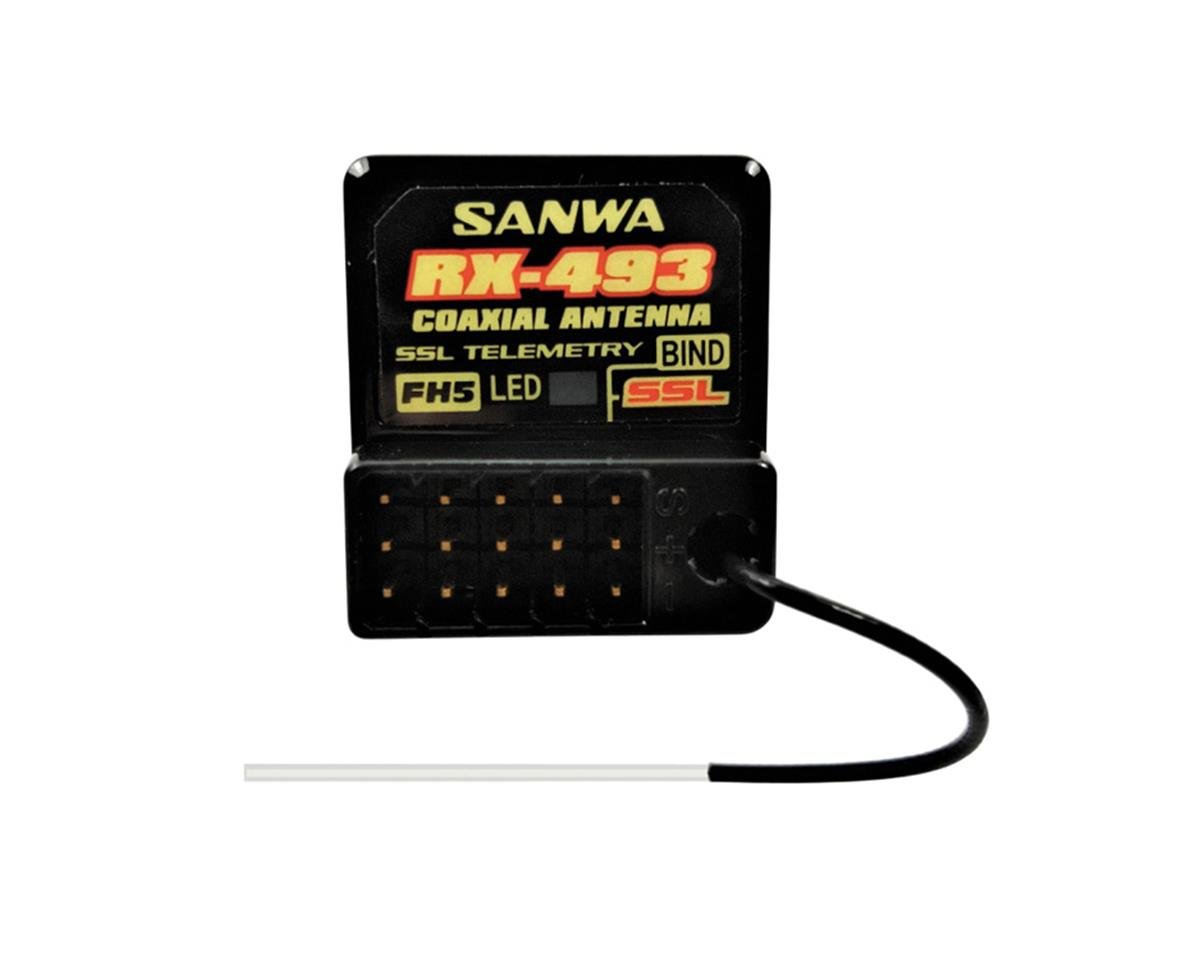 Sanwa/Airtronics RX-493 M17 2.4GHz 4-Channel FHSS5 SRX/SSL Receiver SNW107A41372A