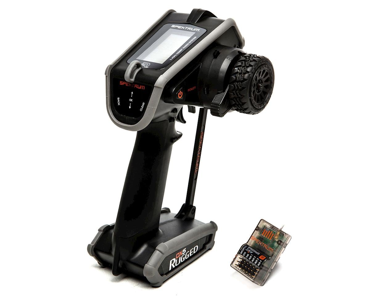 Spektrum RC DX5 Rugged プロポ レシーバー3つ付き Spektrum RC DX5 Rugged 5-Channel DSMR Transmitter w/SR6200A