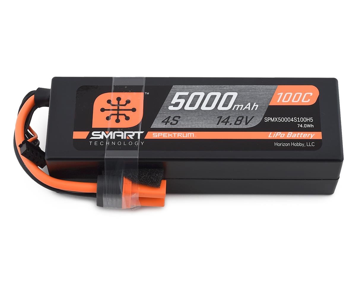 Spektrum RC 4S 14.8V 5000mAh 100C Smart LiPo Hard Case