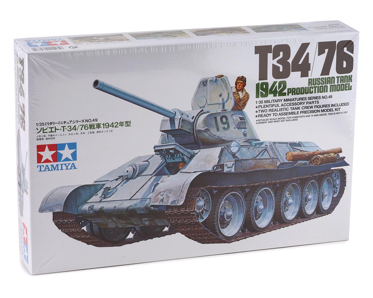 Tamiya Russian T34/76 1942 1/35 Model Tank Kit [TAM35049] - HobbyTown