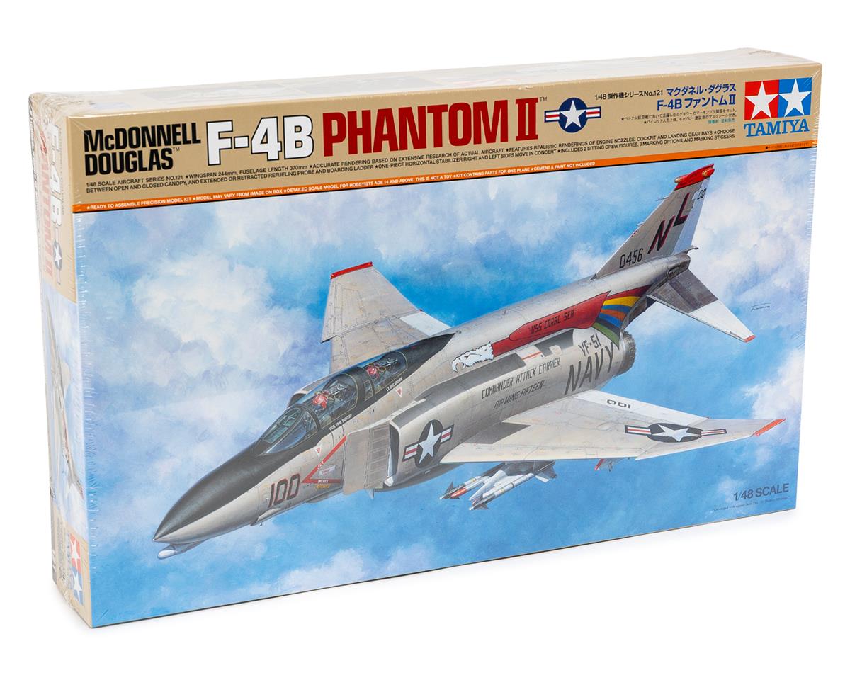 Tamiya 1/48 McDonnell Douglas F-4B Phantom II Model Jet Kit [TAM61121 ...