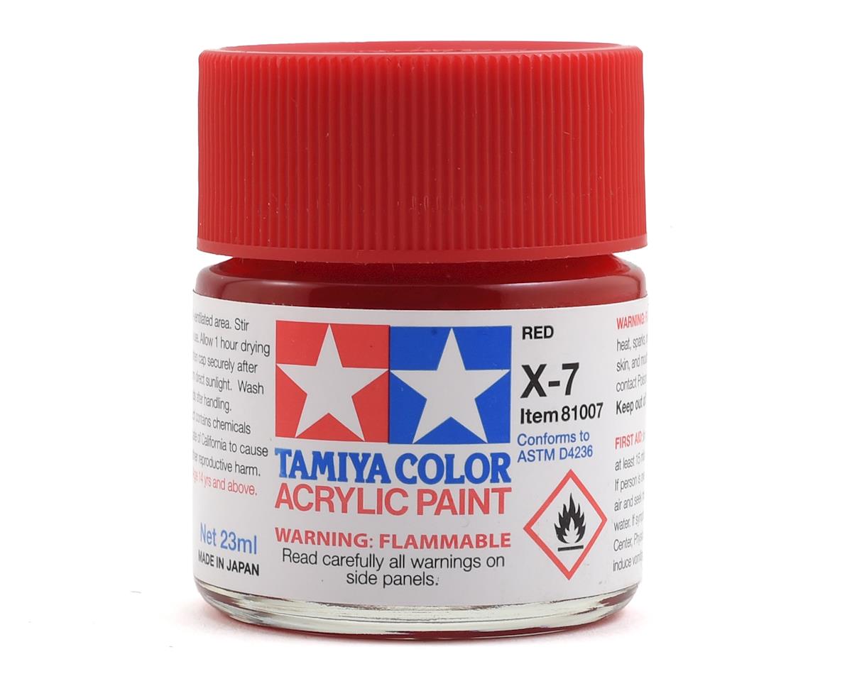 Tamiya X-7 Acrylic Gloss Finish Red Paint (23ml) TAM81007